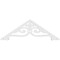 Ekena Millwork Pitch Finley Architectural Grade PVC Gable Pediment, 36"W x 12"H x 1"P (8/12) GPP036X012X100FIN - alternate 3